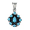 Silver Southwestern Turquoise Southwest Pendant AX78508