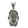 Silver Southwest Turquoise Inlay Slide Pendant AX79150