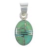 Silver Turquoise Slide Pendant AX79178
