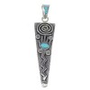 Turquoise Silver Hand Water Wave Pendant YX75387