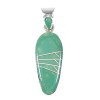 Turquoise Inlay Southwest Sterling Silver Pendant RX77193