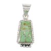 Sterling Silver Southwest Turquoise Inlay Pendant RX77201