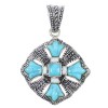 Turquoise Opal Sterling Silver Pendant YX75562