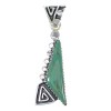 Southwestern Turquoise Sterling Silver Water Wave Pendant YX77341