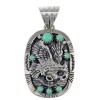 Turquoise And Sterling Silver Eagle Pendant YX77388