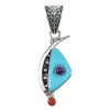 Multicolor Silver Southwestern Pendant YX76632