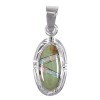 Turquoise Opal And Genuine Sterling Silver Pendant YX75989