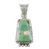 Silver Turquoise And Opal Pendant YX77588