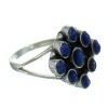 Authentic Sterling Silver Jewelry Lapis Southwestern Ring Size 7 AX89739
