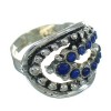 Silver Lapis Southwestern Ring Size 5-1/4 AX89784