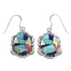 Sterling Silver Multicolor Southwest Jewelry Hook Earrings MW68097