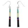 Southwestern Multicolor Inlay Hook Dangle Earrings BW76154