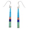 Southwest Multicolor Inlay Hook Dangle Earrings Jewelry BW76201