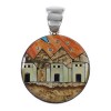 Multicolor Native American Pueblo Or Village Design Pendant YS62889