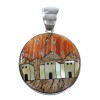 Multicolor Native American Pueblo Or Village Design Pendant YS62864