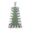 Silver Slide Pendant Turquoise Inlay Jewelry BW71020