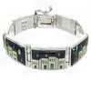 Southwest Native American Village Design Link Bracelet GS62404