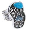 Turquoise Butterfly Silver Jewelry Southwest Ring Size 8-1/2 MW66870