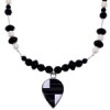 Sterling Silver Multicolor Bead Necklace PS71342