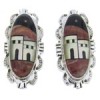 Multicolor Sterling Silver Native American Design Earrings YS69769 