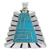 Sterling Silver Southwest Inlay Turquoise Slide Pendant AW70410