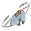 Multicolor Genuine Sterling Silver Bear Bracelet BW69997