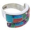 Sunrise Whiterock Multicolor Inlay Ring Size 6-1/2 YS70318