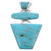 Turquoise Inlay Southwest Slide Pendant BW70943