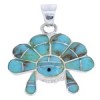 Turquoise Jet Chief Headdress Slide Pendant YS70809