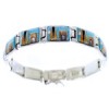 Multicolor Southwest Inlay Sterling Silver Link Bracelet BW71358