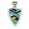 Multicolor Sterling Silver Southwestern Pendant AX23352