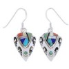 Multicolor Inlay Silver Southwest Earrings GS75854