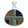 Southwest Multicolor Inlay Jewelry Pendant BW74237