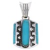 Turquoise Silver Jewelry Southwest Pendant MW75223