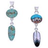 Native American or Pueblo Design Multicolor Reversible Pendant MW75029