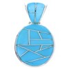 Southwest Sterling Silver Jewelry Turquoise Pendant GS75689 