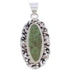 Southwest Jewelry Turquoise And Silver Pendant EX29029