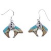 Multicolor Silver Bear Native American Village Design Earrings PX29818