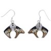 Silver Bear Native American Design Multicolor Earrings PX29819