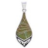 Turquoise Inlay and Silver Jewelry Pendant PX24119