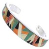 Multicolor Whiterock Sunset Genuine Sterling Silver Bracelet PX28120