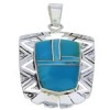 Turquoise Jewelry And Silver Southwestern Pendant PX30161