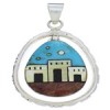 Native American Design Silver Multicolor Pendant Jewelry PX29766