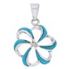 Turquoise Sterling Silver Southwestern Pendant EX29694