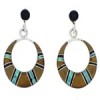 Sterling Silver Post Dangle Earrings Multicolor PX24156