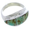 Sterling Silver Southwestern Turquoise Ring Size 5-3/4 MX22404