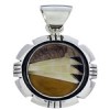 Silver Multicolor Inlay Southwestern Pendant PX30437