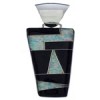 Opal Black Jade Inlay Southwestern Pendant PX30478