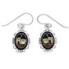 Multicolor And Silver Native American Village Design Earrings EX32322