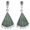 Southwest Silver And Turquoise Inlay Earrings EX31801